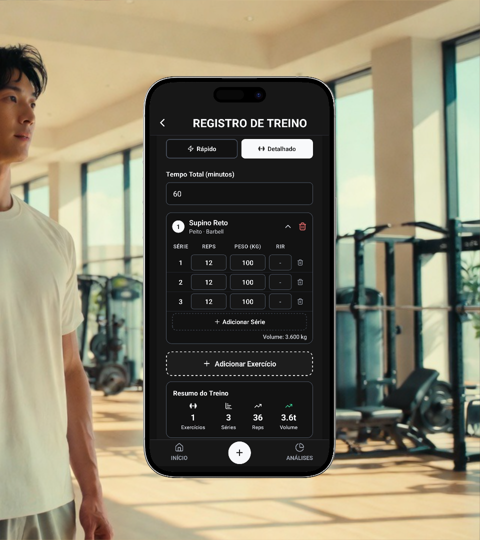 Treino de musculação — lado direito