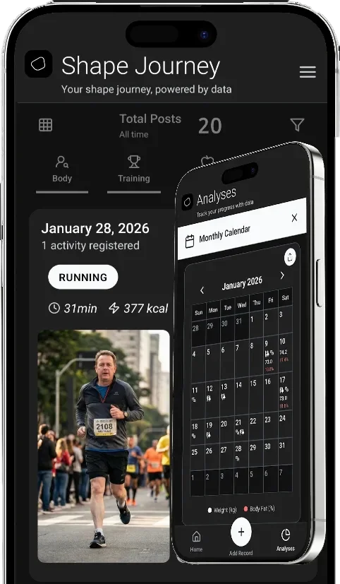 fitness tracker showing workout data on smartphone screen, calories burned, heart rate, modern app interface, vibrant display